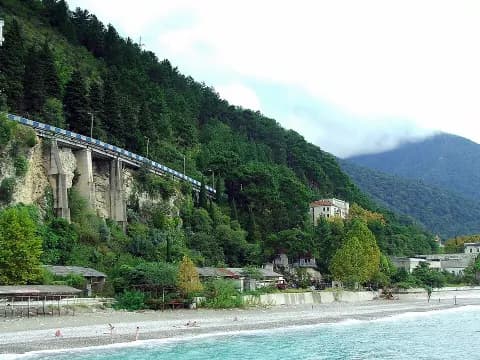 Пляж пансионата Кавказ